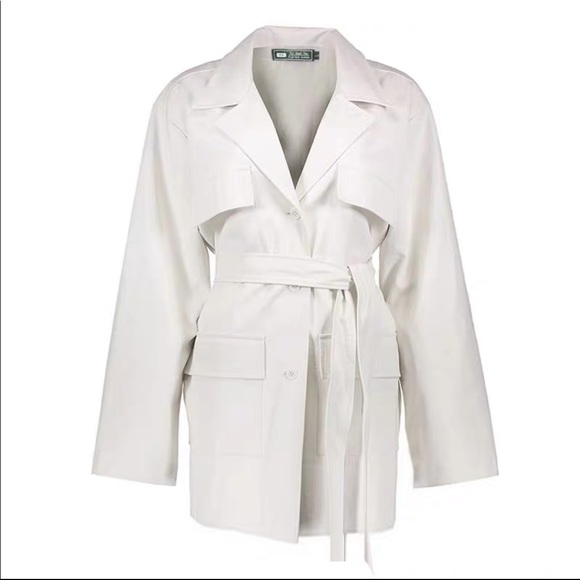 white leather jacket - Picture 4 of 5